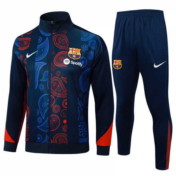 2024/25 Barcelona Royal blue Jacket Training Suit Set Football Team Shirt Sports Fashion