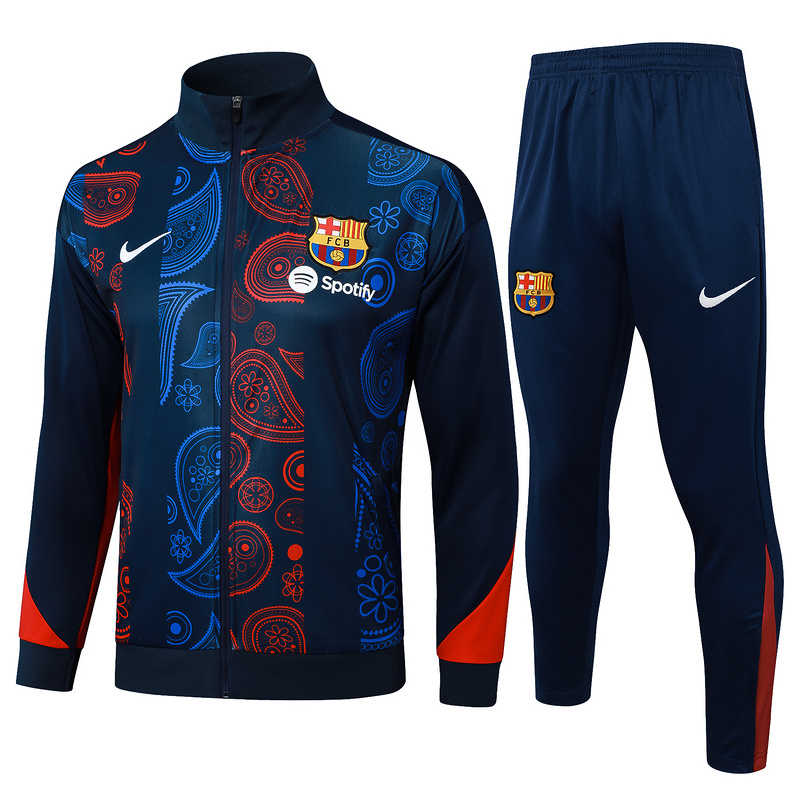 2024/25 Barcelona Royal blue Jacket Training Suit Set Football Team Shirt Sports Fashion