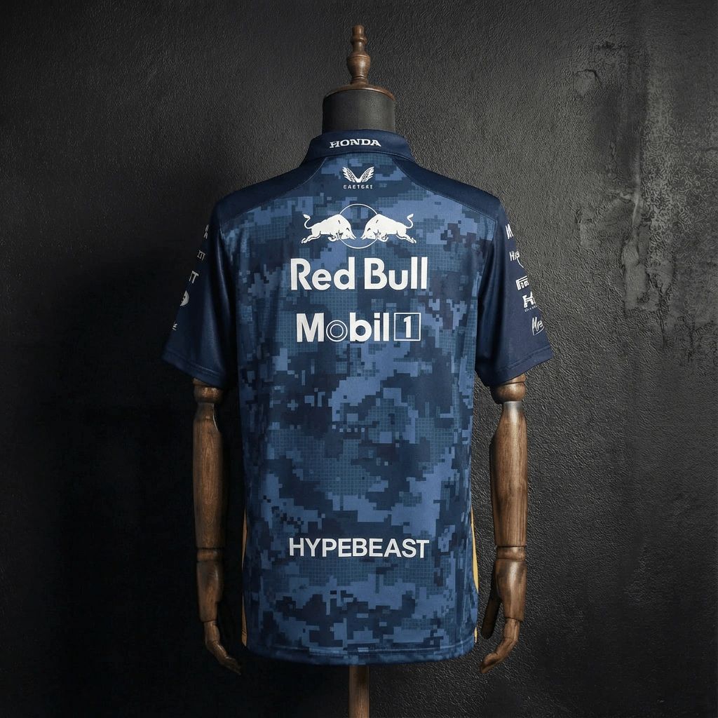 F1 Racing Oracle Red Bull 2025 Black Hypebeast POLO