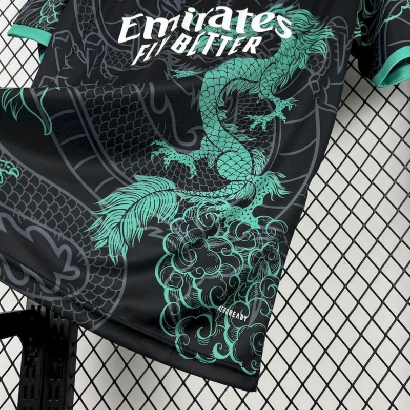 2025/26 Real Madrid Green and Black Dragon Special Edition Jersey Fan Version