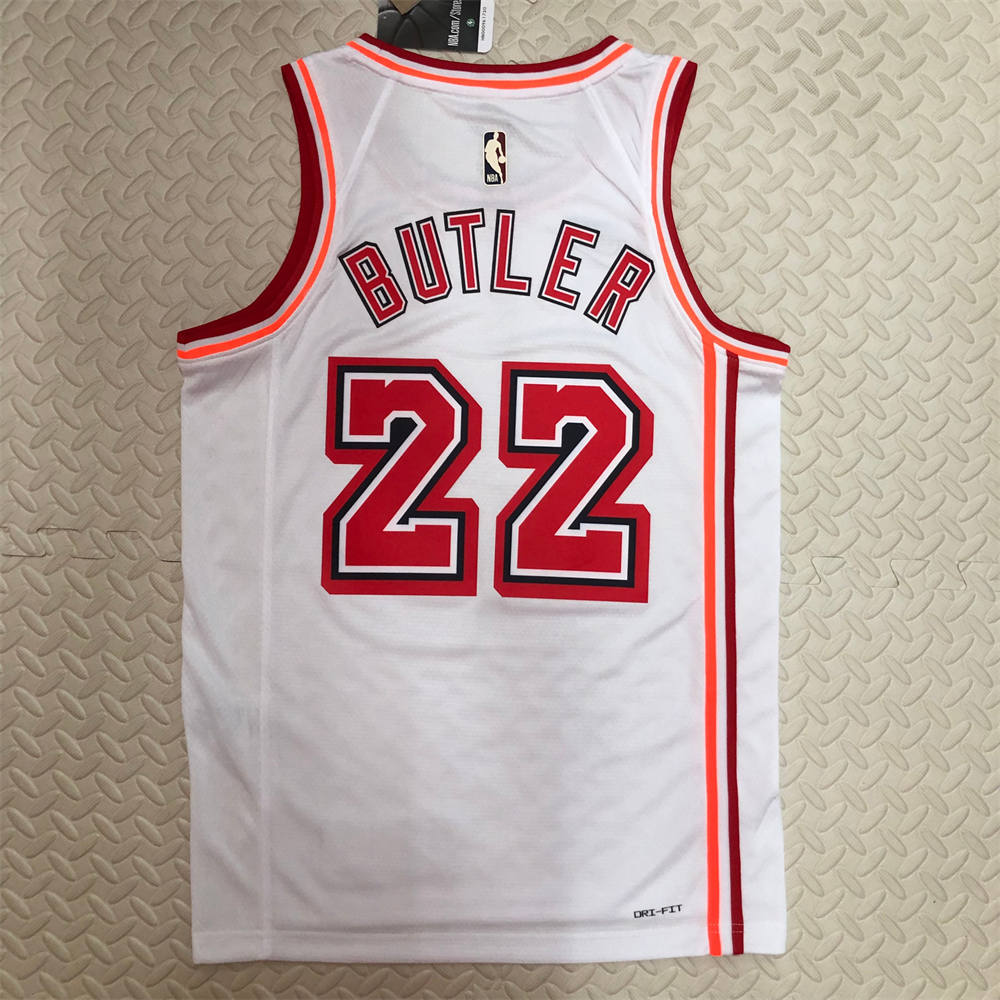 NBA Miami Hearts V-Neck White Jersey BUTLER#22 S-XXL