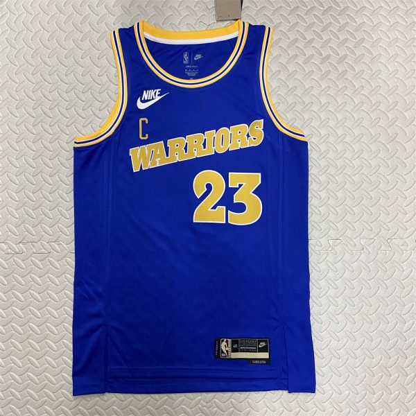 NBA Golden State Warriors Round Neck Blue Jersey GREEN#23 S-XXL