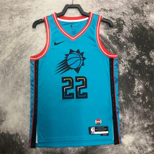 NBA Phoenix Suns V-Neck City Edition Blue jersey AYTON#22 S-XXL