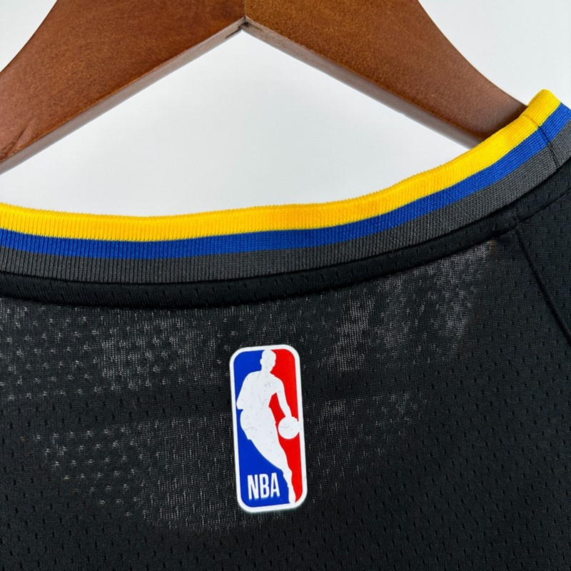 NBA 2025 Golden State Warriors Round Neck JORDAN Edition Black Jersey CURRY#30 S-XXL