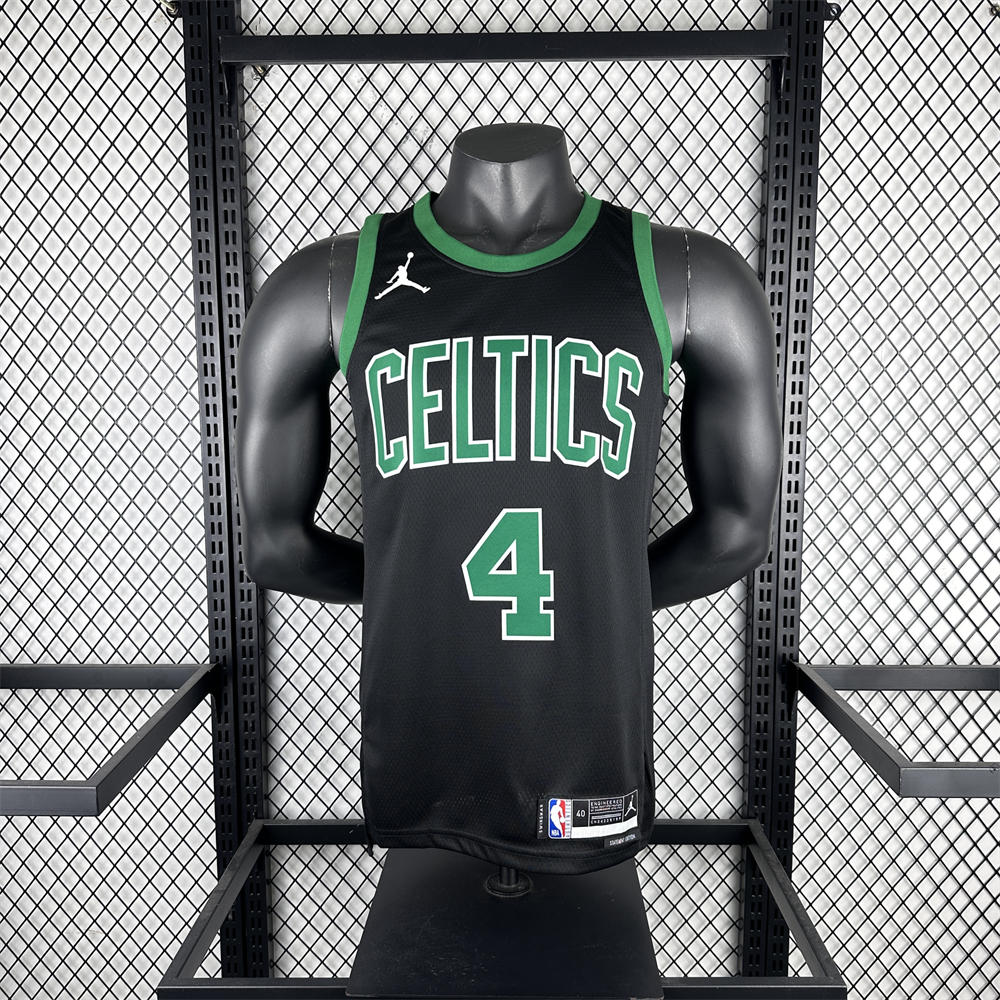 NBA Boston Celtics 2023 Round Neck Black Jersey HOLIDAY#4 S-XXL