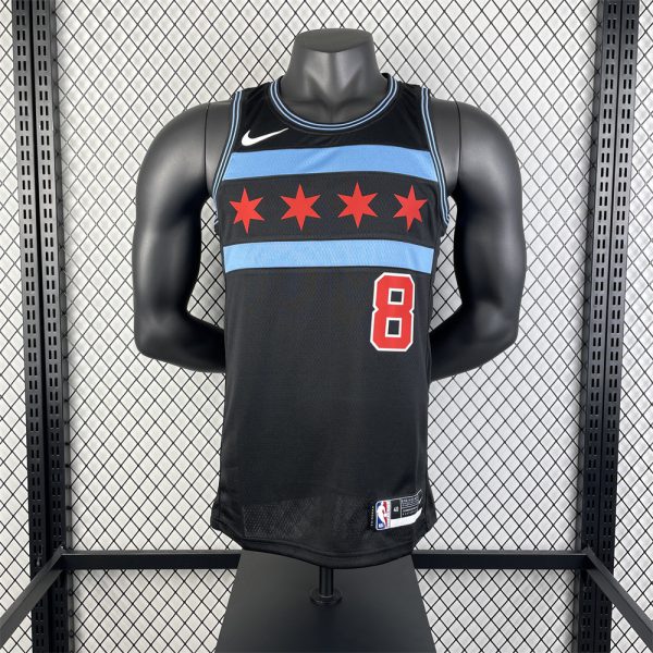 NBA Chicago Bulls LAVINE#8 2019 Black JORDAN Edition Swingman Jersey S-XXL