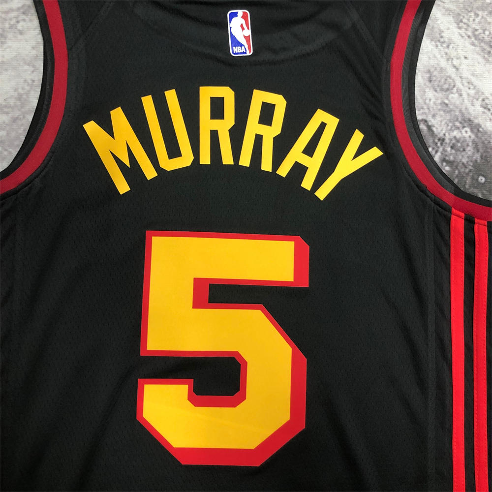 NBA Altanta Hawks Round Neck Black Jersey MURRAY#5 S-XXL