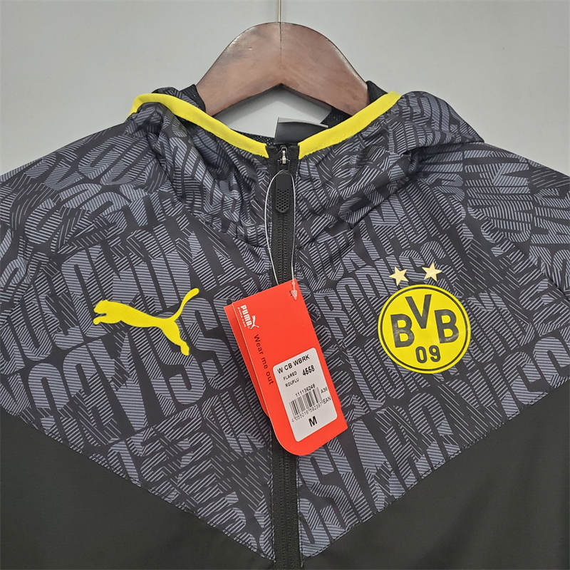 21/22 Windbreaker Dortmund Black Grey Sport Unifom jersey Sport Unifom
