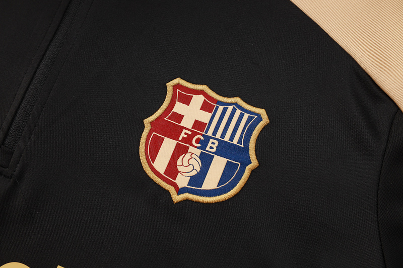 24/25 Barcelona Black Long-sleeved half-pull training kit Football team kit