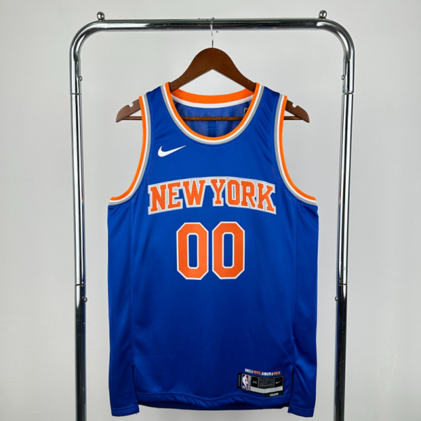 NBA New York Knicks Round Neck Blue jersey CLARKSON#00 S-XXL
