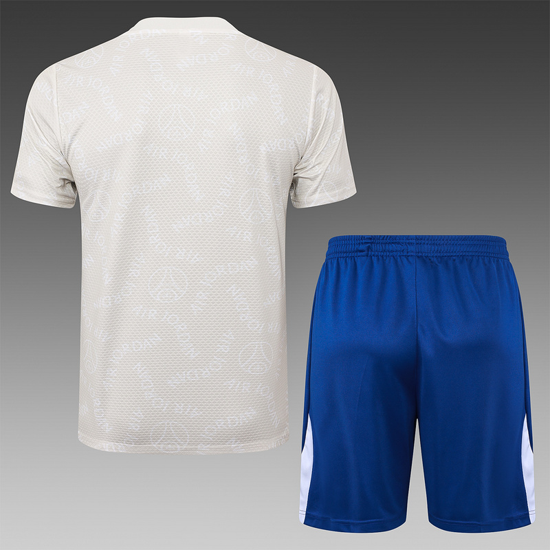 2025/26 Paris Light gray Training Set Shirt and Shorts