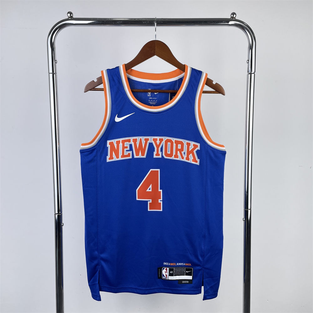 NBA New York Knicks Round Neck Blue jersey ROSE#4 S-XXL