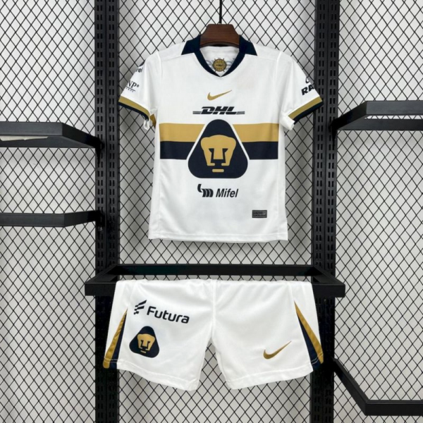 2025/26 Pumas UNAM Home jersey Kid Kits Size 16-28