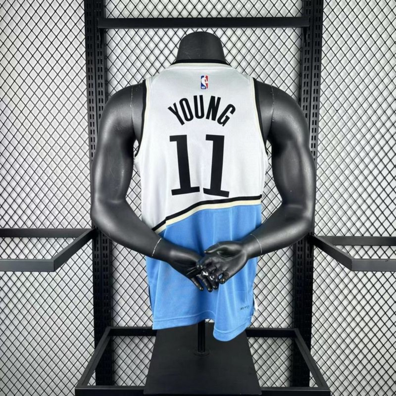 NBA Altanta Hawks 2025 Round Neck City Edition White Jersey YOUNG#11 S-XXL