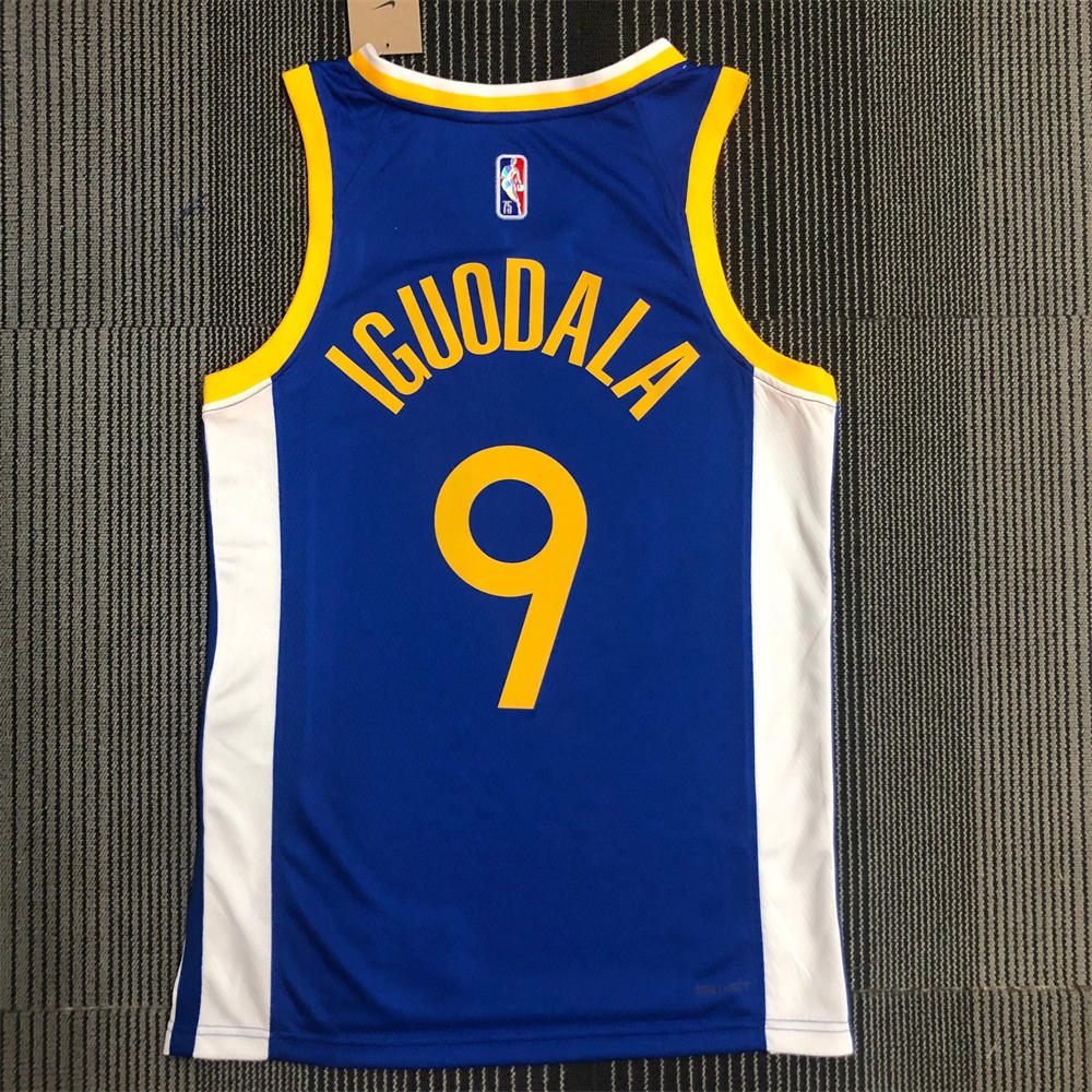 NBA Golden State Warriors V-Neck 75th anniversary Blue Jersey IGUODALA#9 S-XXL