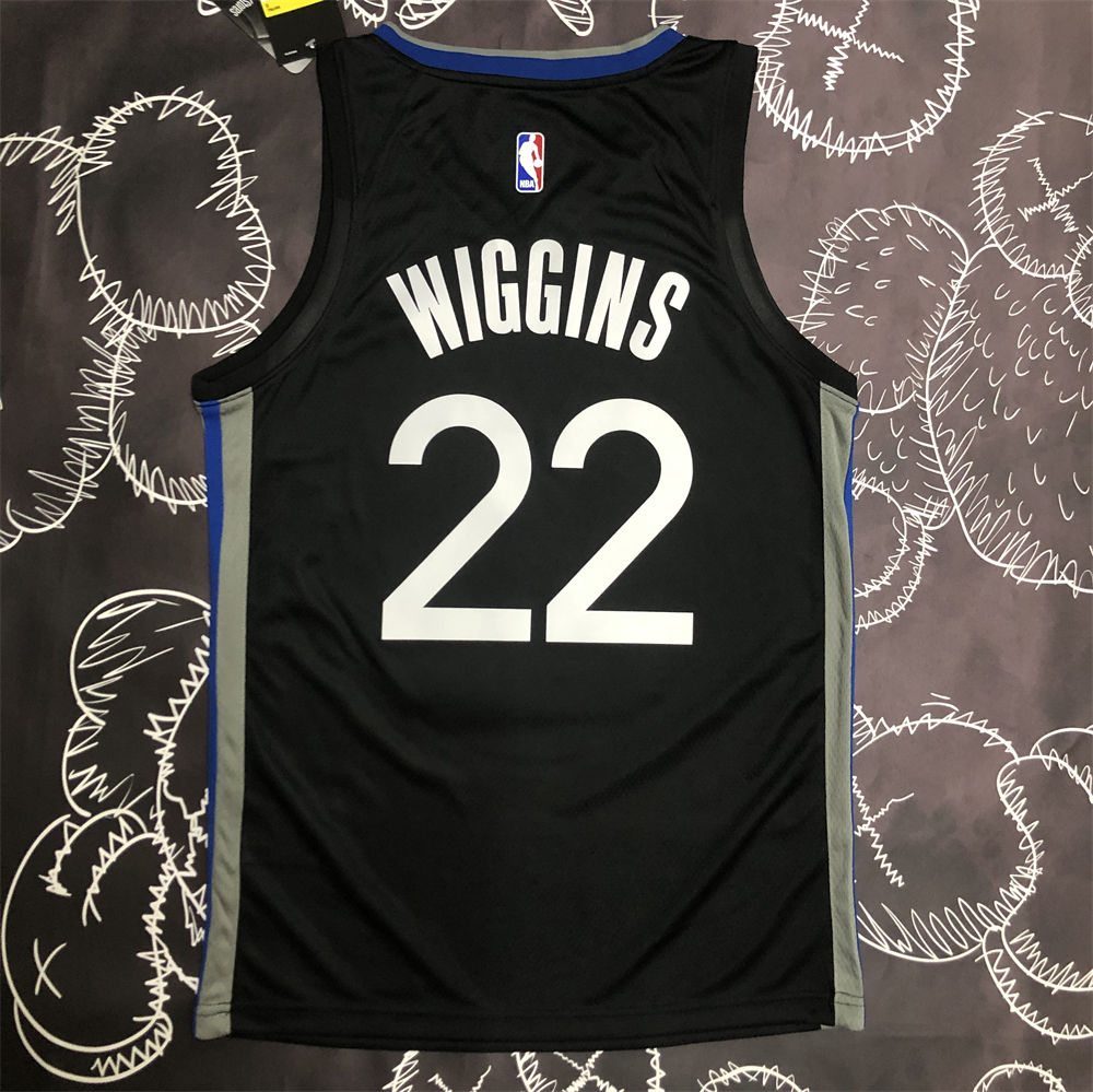 NBA Golden State Warriors V-Neck Black Jersey WIGGINS#20 S-XXL