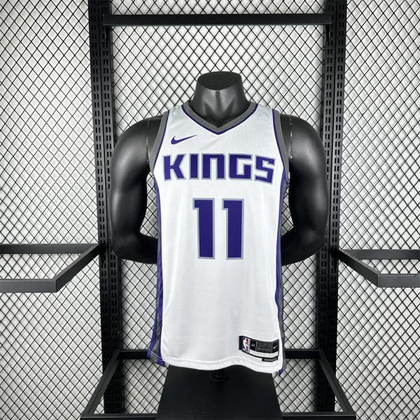 NBA Scaramento Kings 2024 V-Neck White jersey SABONIS#11 S-XXL
