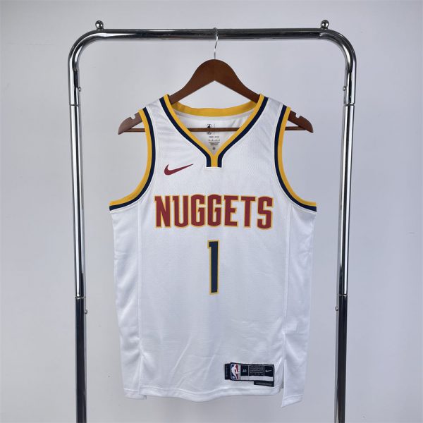 NBA Denver Nuggets Round Neck White jersey PORTER#1 S-XXL