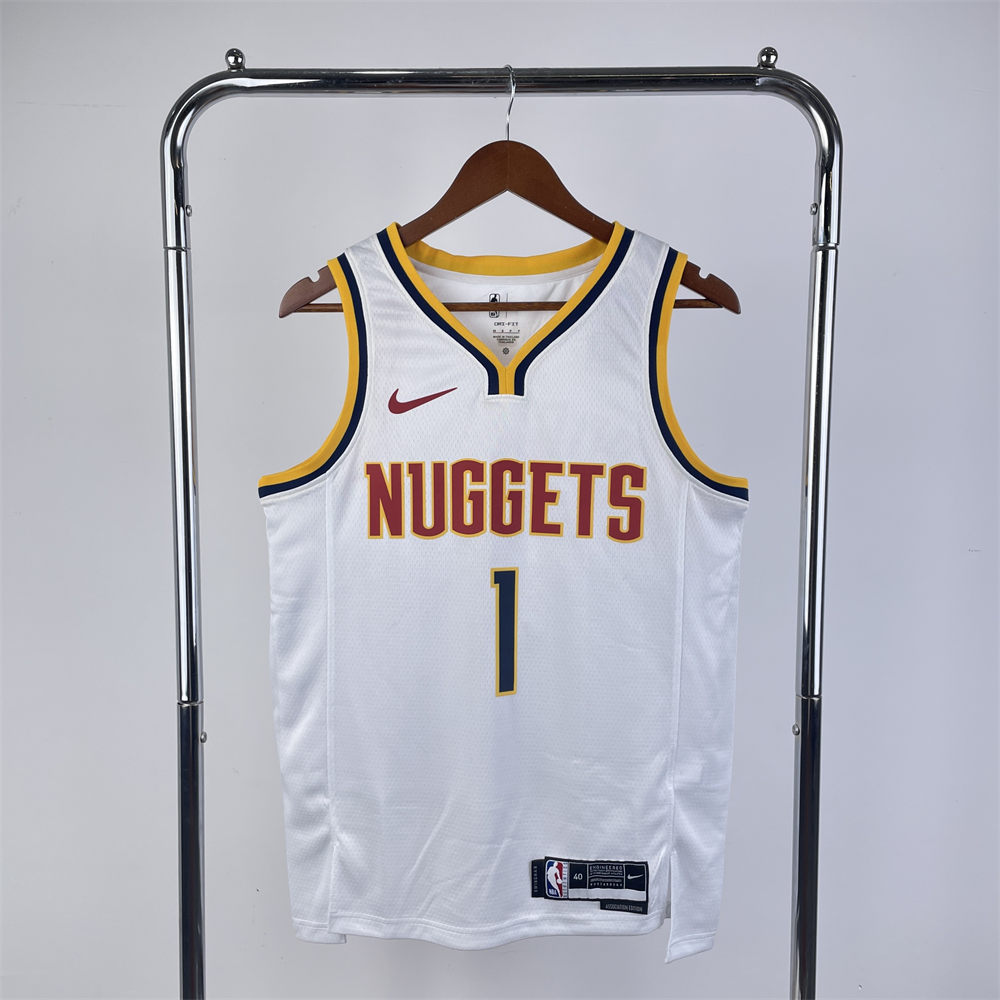 NBA Denver Nuggets Round Neck White jersey PORTER#1 S-XXL