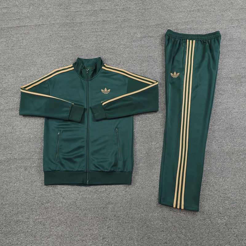 2024 Adidas Green Jacket Training Suit Set Football Team Shirt Sports Fashion