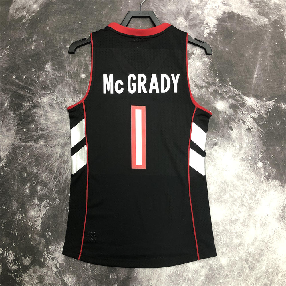 NBA Toronto Raptors V-Neck Purple jersey McGRADY#1 S-XXL