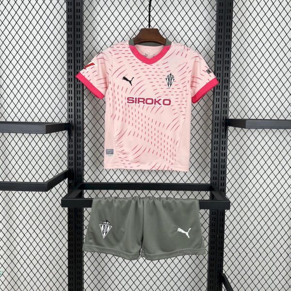 2024/25 Sporting de Gijon Third jersey Kid Kits Size 16-28