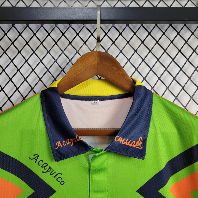 Retro Mexico 1995 Goalkeeper Green and Orange jersey Fan Version CAMPOS Number 1