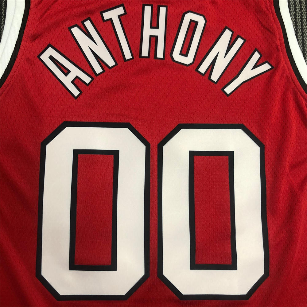 NBA Portland Trail Blazers Round Neck White Jersey ANTHONY#00 S-XXL