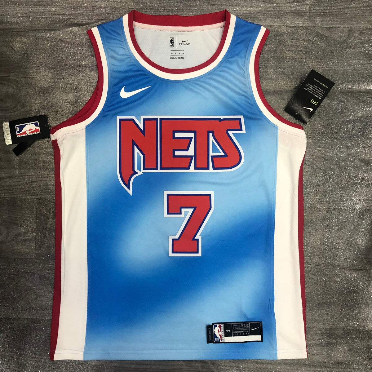 NBA Brooklyn Nets Round neck Blue Jersey DURANT#7 S-XXL