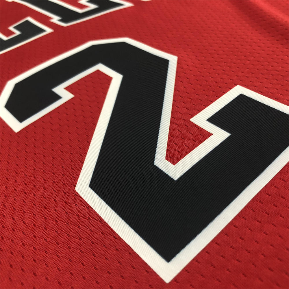 NBA Chicago Bulls Round Neck Red 75th anniversaryJersey BALL#2 S-XXL