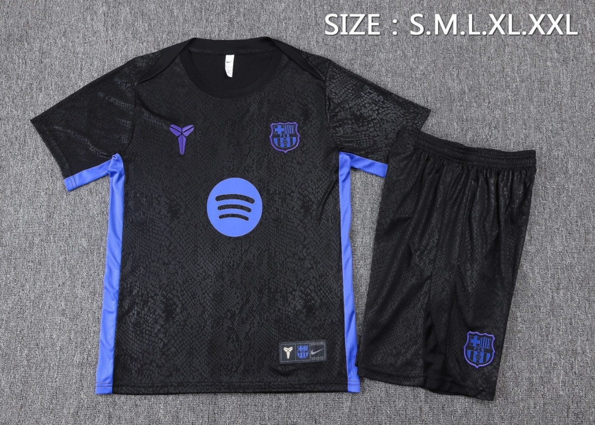 2026 Barcelona Black Training Set Shirt and Shorts