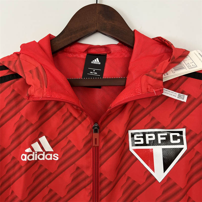 23/24 Windbreaker Sao Paulo Red Sport Unifom jersey Sport Unifom