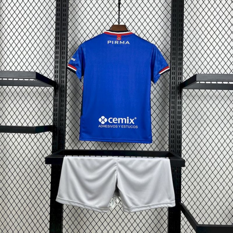 2025/26 Cruz Azul Home jersey kids Kits size: 16-28