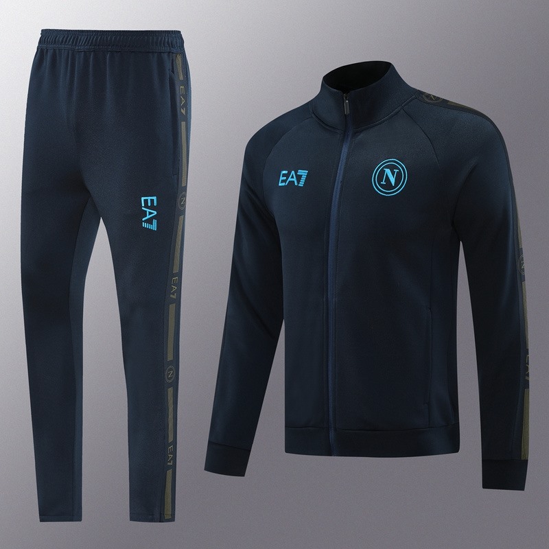 2024 Napoli Royal Blue Jacket Training Suit Set Football Team Shirt Sports Fashion