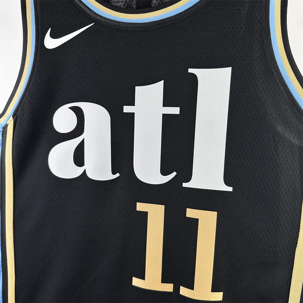 NBA Altanta Hawks 2024 Round Neck City Edition Black Jersey YOUNG#11 S-XXL