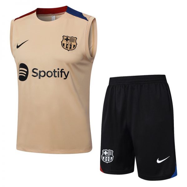 24/25 Barcelona Khaki Training Set Shirt and Shorts