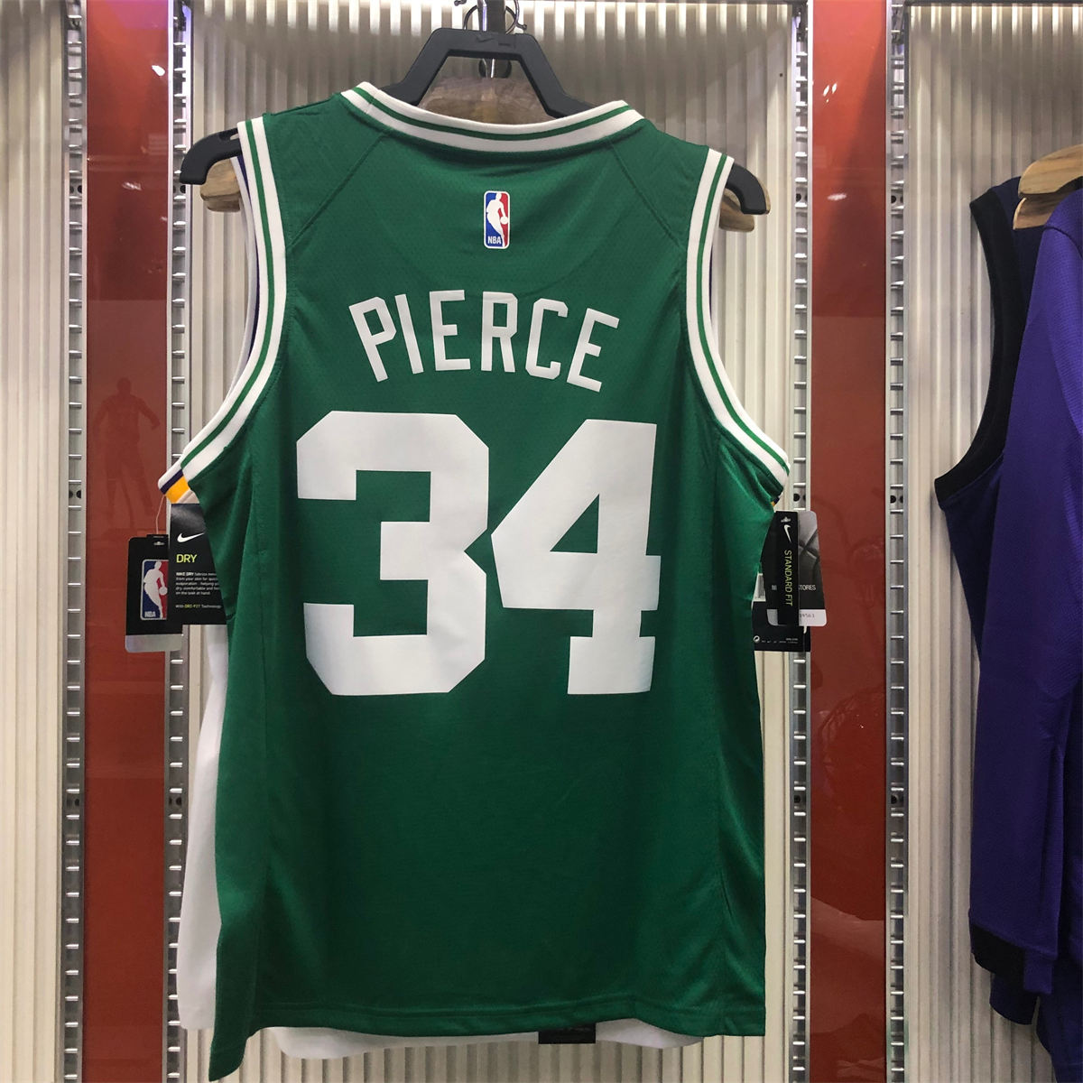 NBA Boston Celtics round neck Retro Green Jersey Pierce#34 S-XXL