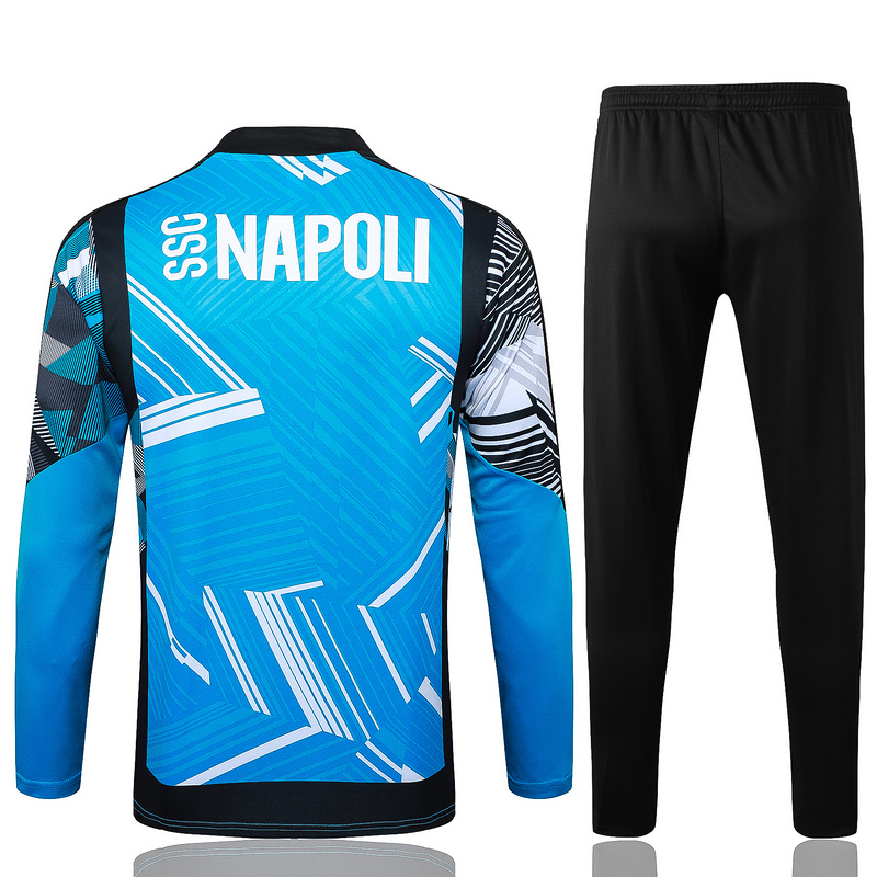 24/25 Naples Take blue Long-sleeved half-pull training kit Football team kit