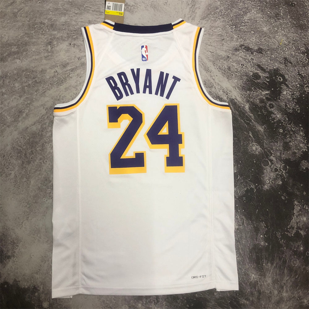 NBA Los Angeles Lakers Kobe Bryant#24 2022/23 White Association Edition Swingman Jersey S-XXL