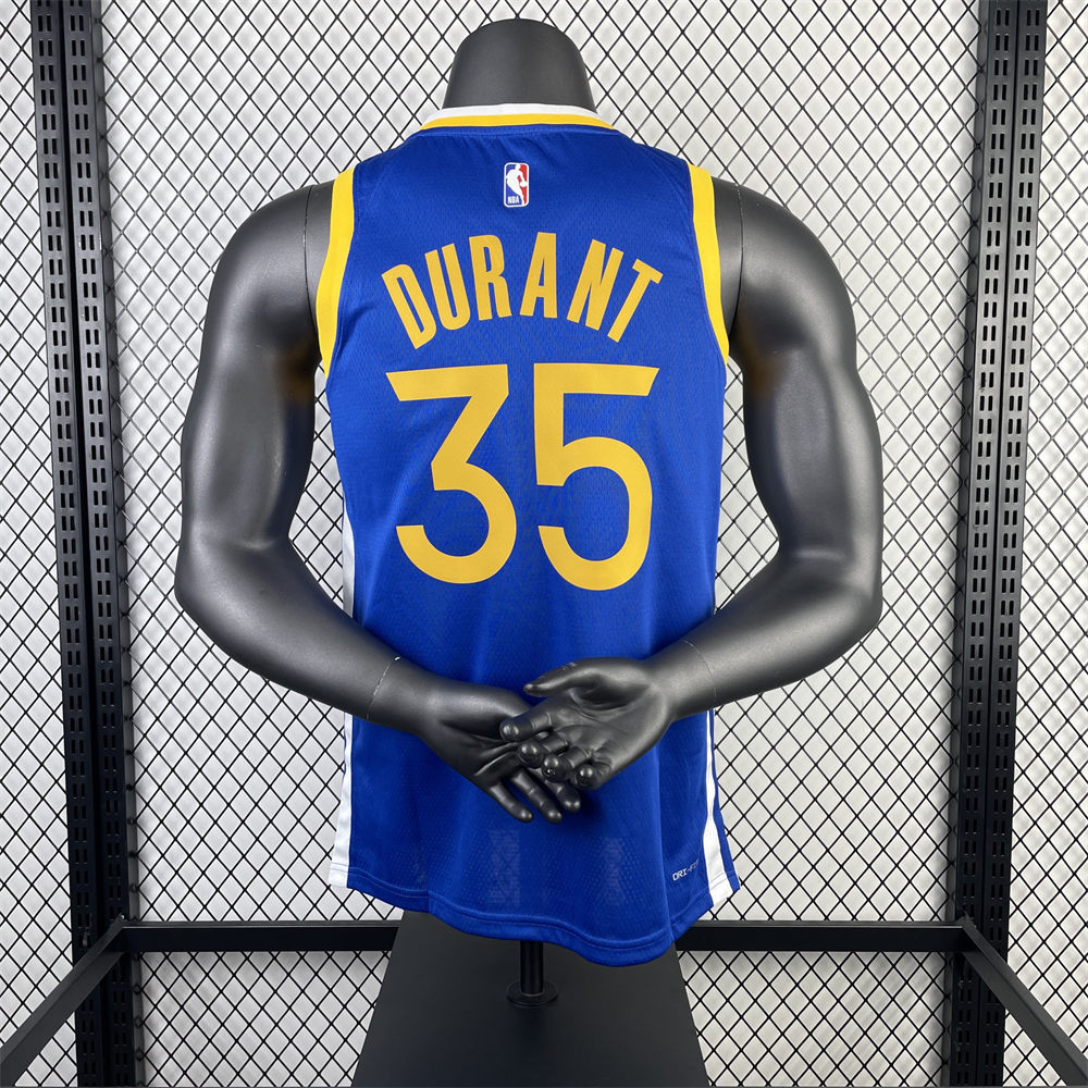 NBA Golden State Warriors 2023 V-Neck Blue Jersey DURANT#35 S-XXL