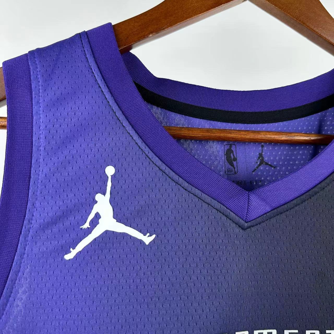 NBA Scaramento Kings 2024 V-Neck JORDAN Edition Purple jersey WESTBROOK#18 S-XXL
