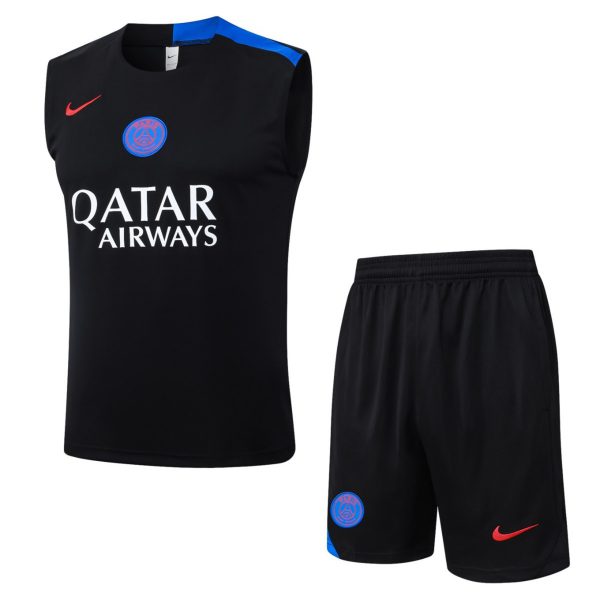 2026 PSG Black Training Set Shirt and Shorts