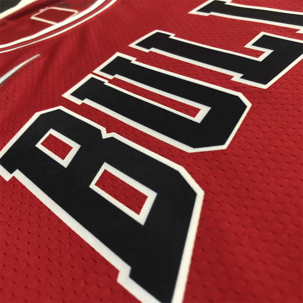 NBA Chicago Bulls Round Neck Red 75th anniversaryJersey CARUSO#6 S-XXL