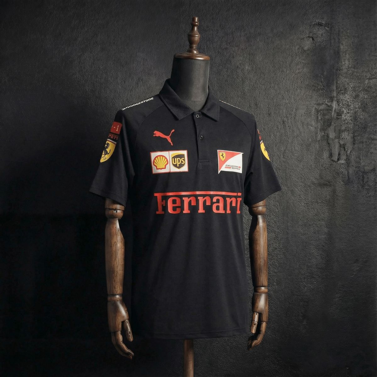 F1 Racing Scuderia Ferrari 2025 Black POLO