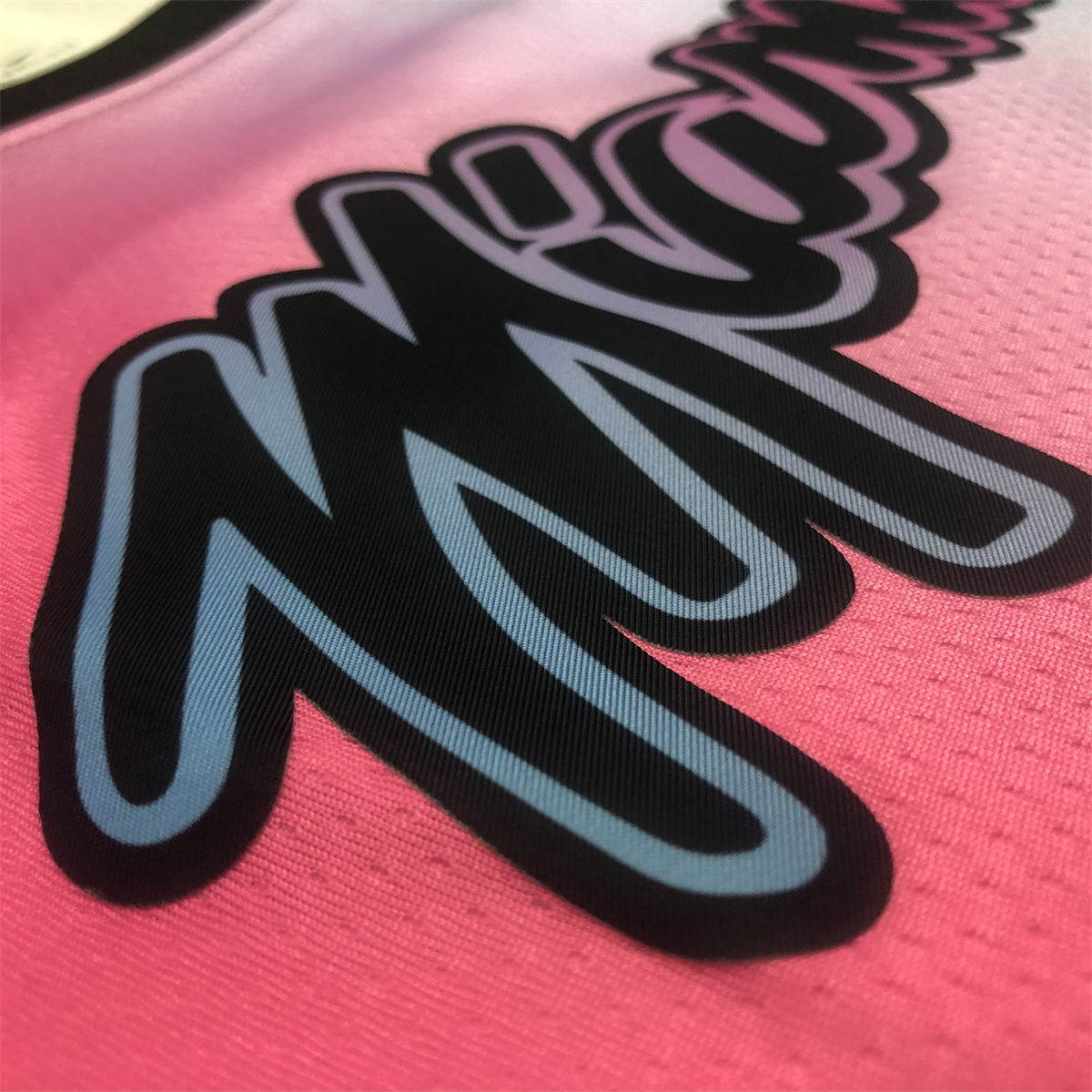 NBA Miami Hearts round neck Gradient Jersey WADE#3 S-XXL
