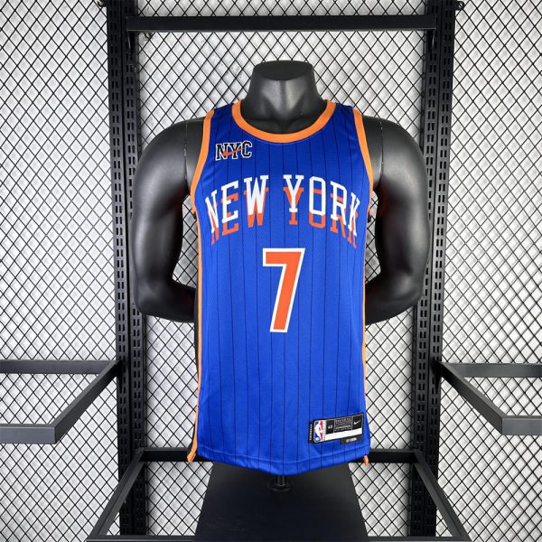 NBA New York Knicks 2024 Round Neck Blue jersey ANTHONY#7 S-XXL