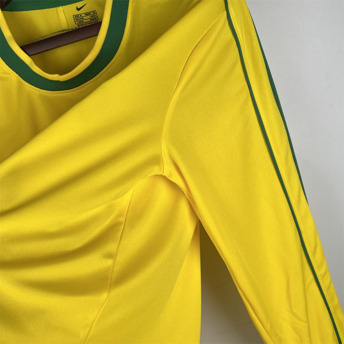 Retro 1998 Brazil home jersey Long Sleeve Fan Version