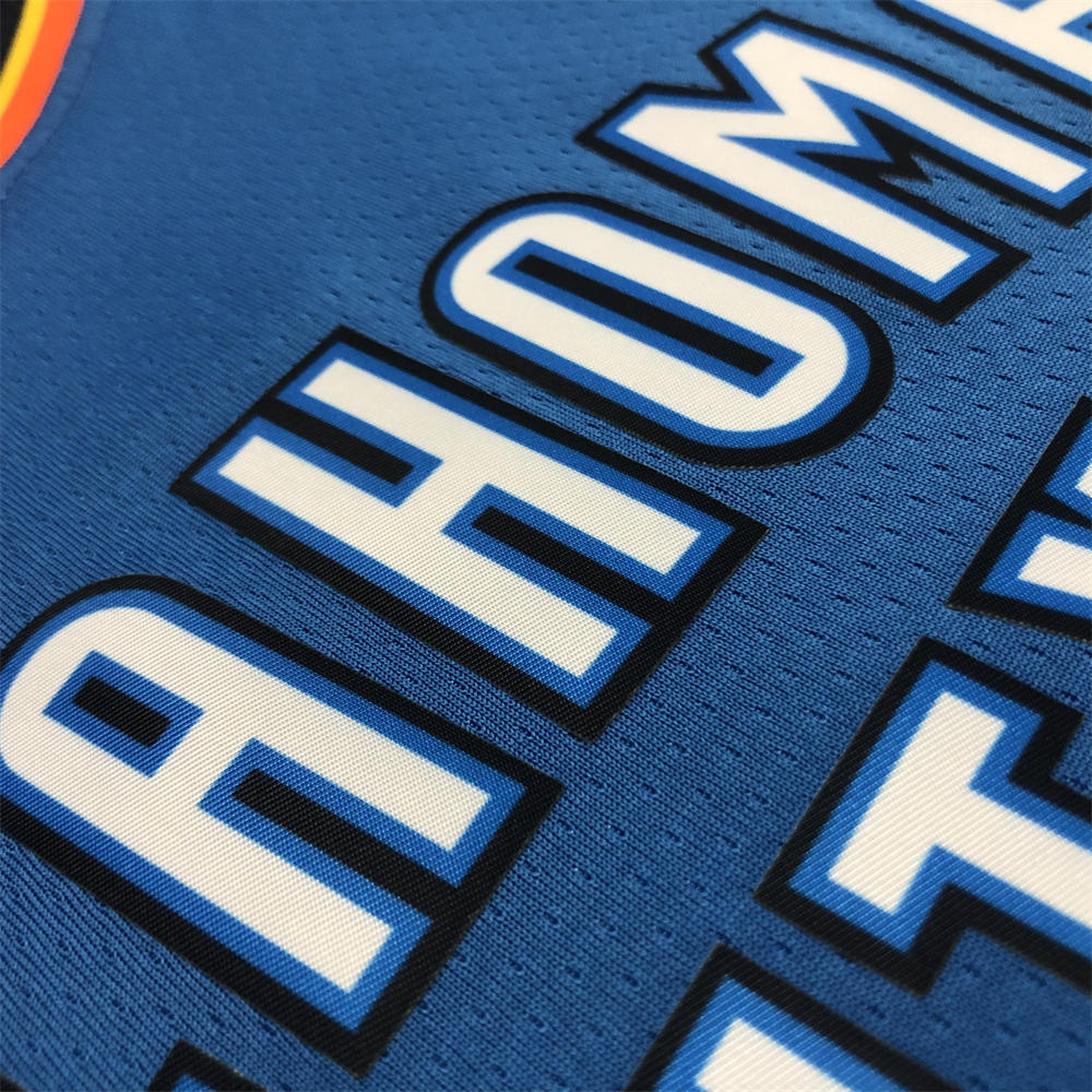 NBA Oklahoma City Thunder V-Neck Blue Jersey WESTBROOK#0 S-XXL