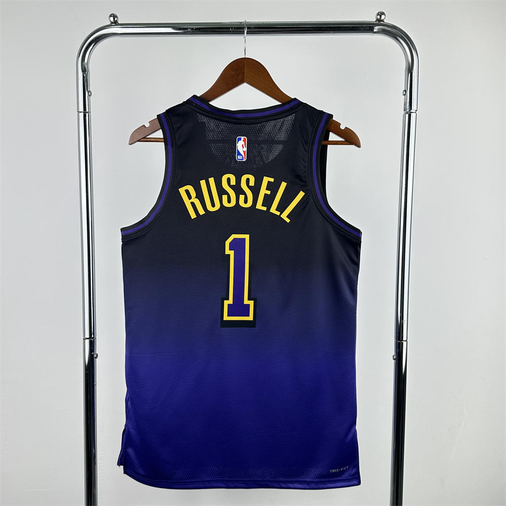 NBA Los Angeles Lakers 24/25 City Edition Purple Jersey RUSSELL#1 S-XXL