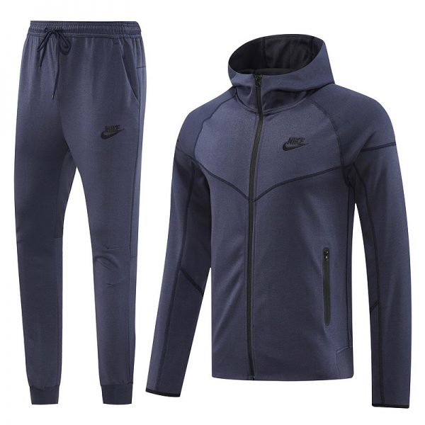 2024 Nike steel gray Hoodie Jacket Kit Set Football Team Shirt Sports Fashion